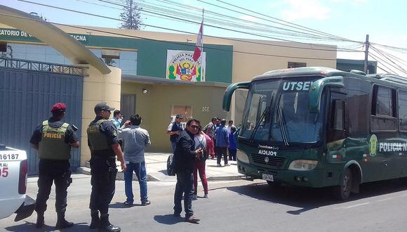 Inicia el traslado de Los Limpios de Tacna a la cárcel de Pocollay