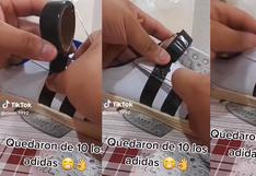 Joven convierte su zapatilla ‘falsa’ en una de la marca Adidas y sorprende en redes