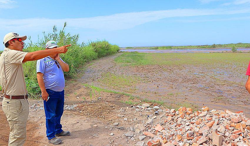 200 hectáreas de cultivos inundados en Punta de Bombón