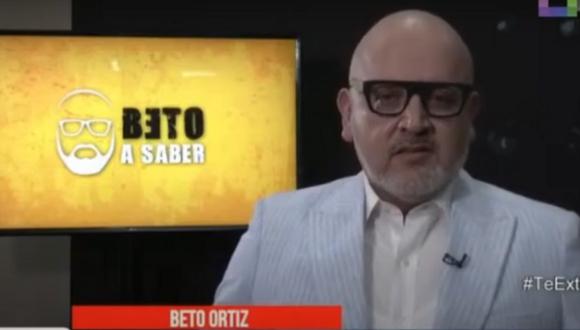 Beto Ortiz y su programa "Beto a Saber". (Foto: Captura de pantalla / YouTube)