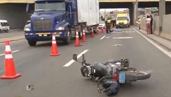 Rímac: Joven muere tras despistarse su moto en la Vía Evitamiento 