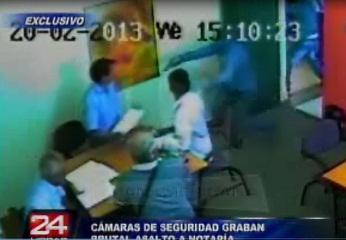 Vea el asalto que terminó con un muerto en notaría de Surquillo