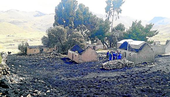 Incendios forestales dejaron sin casa a cuatro familias en Lampa