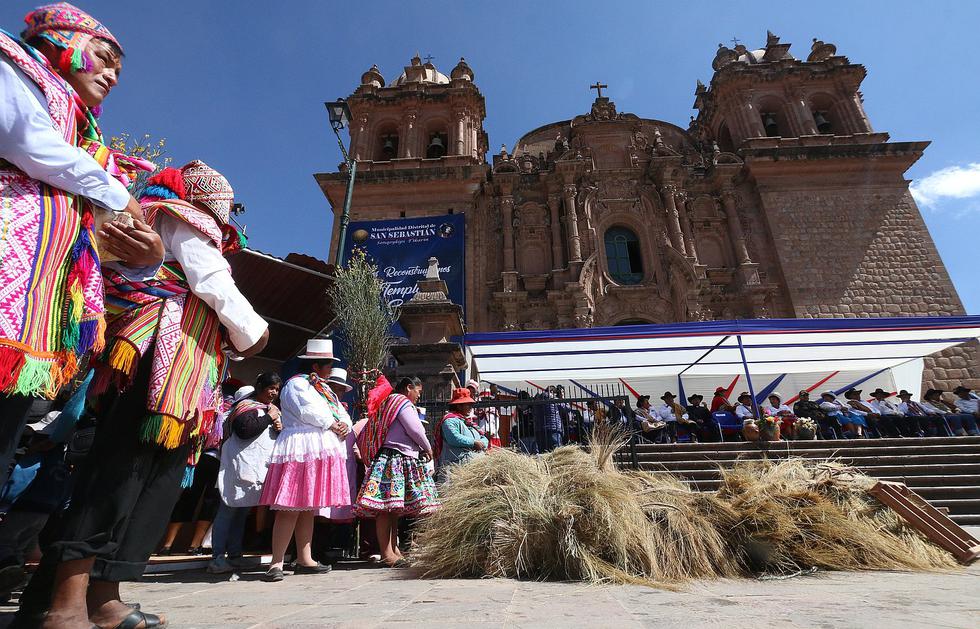 Ayllus y panacas del Cusco se juntan para reconstruir el Templo de San Sebastián (FOTOS)