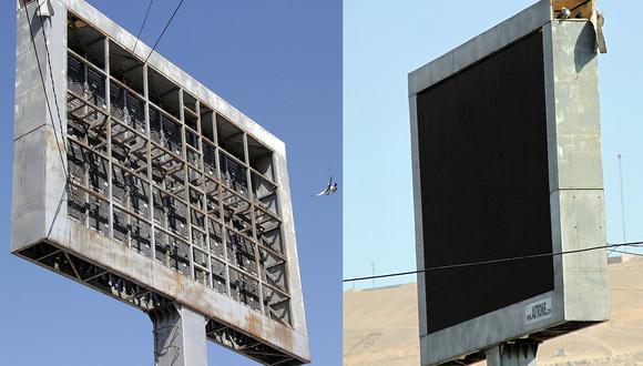 Tacna: Panel LED de 319 mil soles fue convertido en nido de palomas