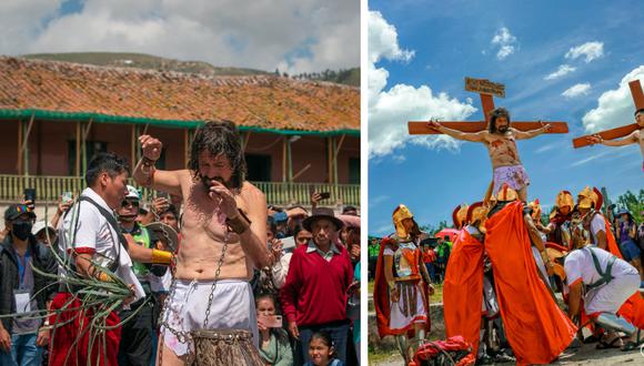 Emotiva representación de Vía Crucis por parte de actores I Foto: Gotardo Cuba / Yeison Cayo