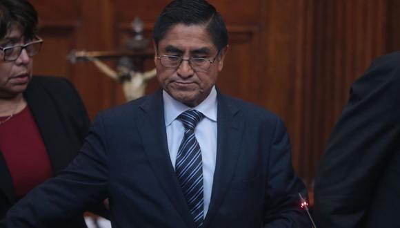 César Hinostroza participó por videoconferencia en la audiencia del Poder Judicial.