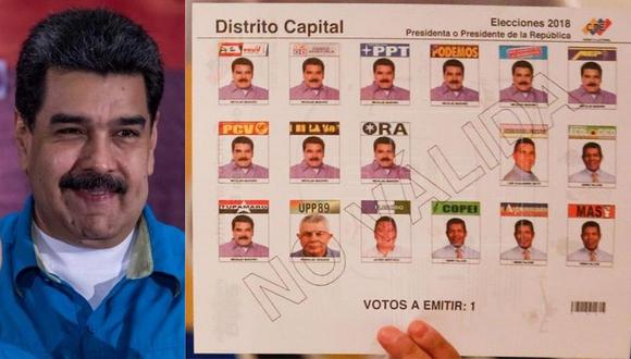 Venezuela: Presentan cédula de sufragio en el que Maduro aparece 10 veces (FOTOS)