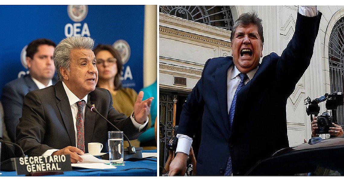 Presidente de Ecuador lamenta muerte de Alan García:​ "Cada quien escoge la forma de morir"