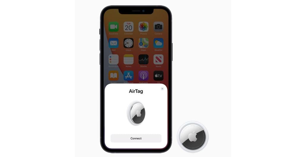 AirTag | Equipado con un chip U1, esta ficha puede sujetarse con un llavero y personalizarse con el "emoji" que se elija. (Foto: Apple).