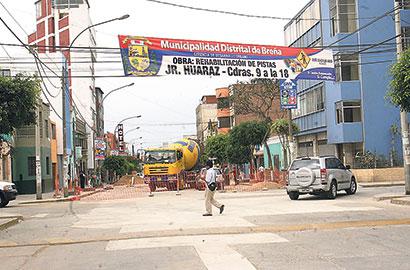 Jirón Huaraz es un caos por obras