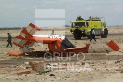 Cae avioneta de la FAP en Ica