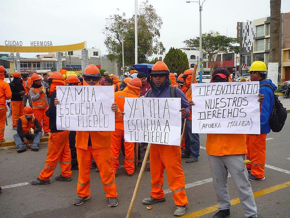 En tercer día de protesta los obreros de Camaná realizaron movilizaciones