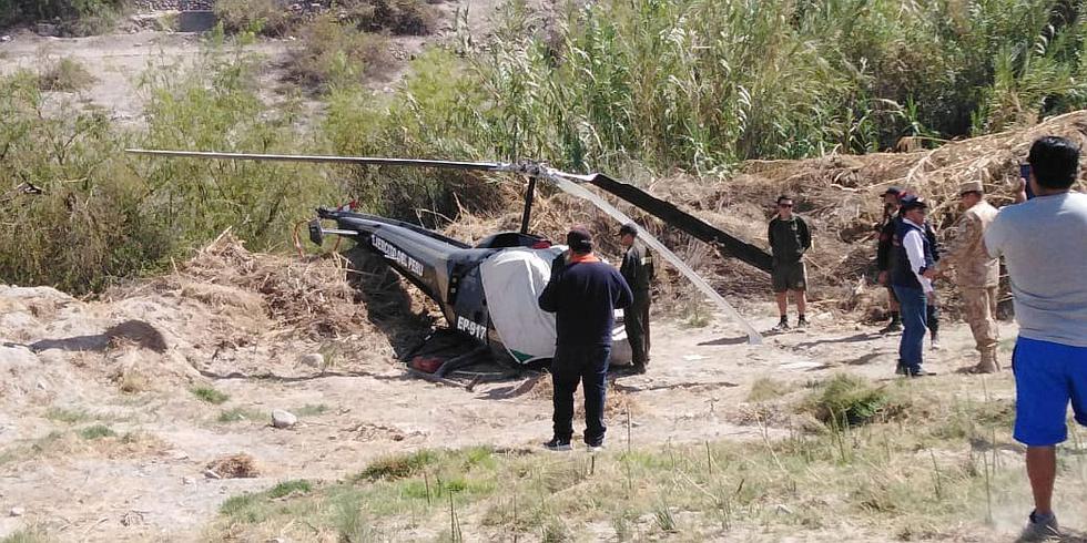 Helicóptero de instrucción del Ejército cae en el CP Los Ángeles (Fotos)