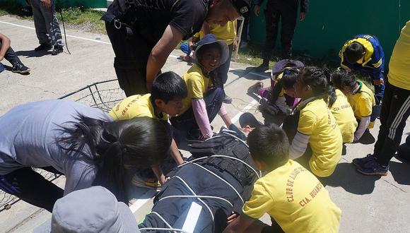 Agentes de Serenazgo de Huancayo y policías entrenan a 50 alumnos (VIDEO)