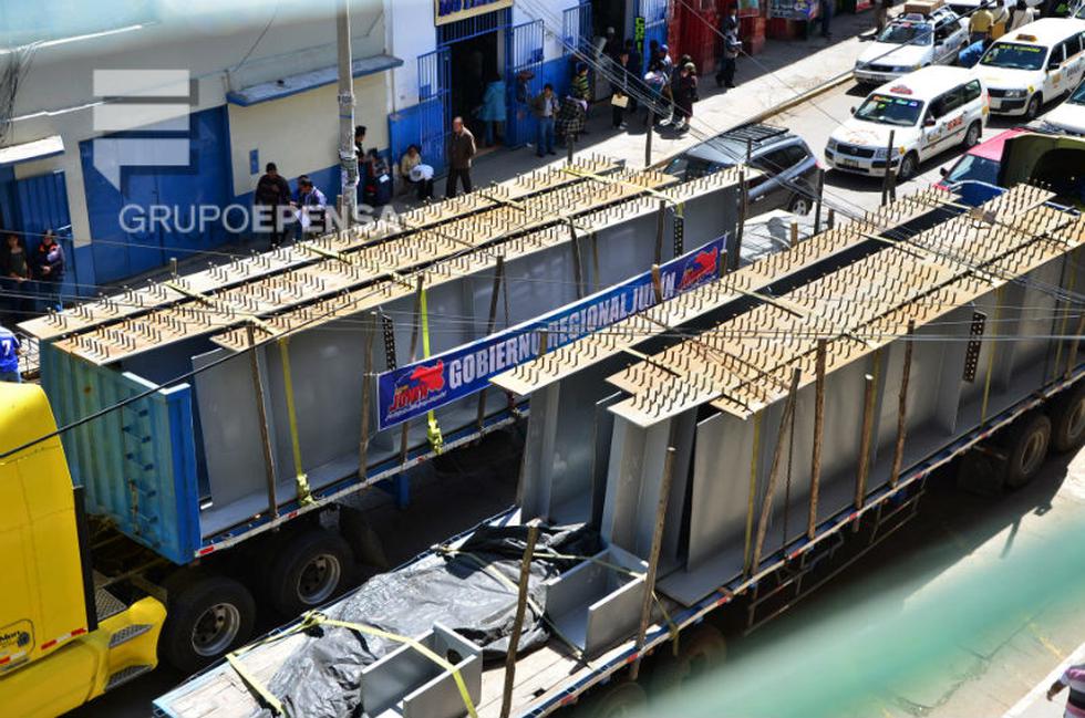 Huancayo: llega estructura metálica de Puente que será el segundo más grande del Perú 