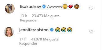 Así reaccionaron Jennifer Aniston y Lisa Kudrow a la publicación de Courteney Cox. (Foto: Captura)