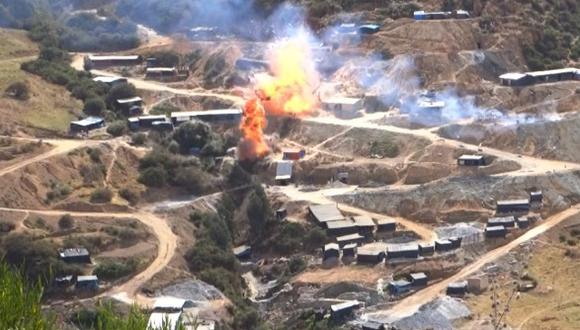 Cajamarca: Destruyen campamentos de mineros ilegales (VIDEO)