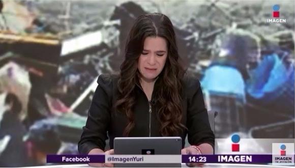 Terremoto en México: presentadora rompe en llanto al anunciar muerte de la esposa de un compañero (VIDEO)