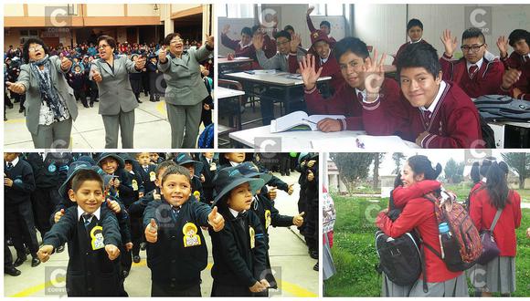 Huancayo: Docentes causan furor en escolares recibiéndolos así el primer día de clases (VIDEO)