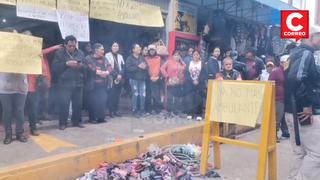 Huancayo: comerciantes de Ica y Ferrocarril protestan en contra de la informalidad (VIDEO)