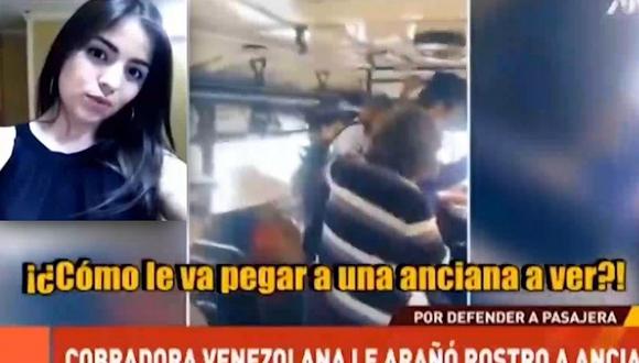 Cobradora venezolana agrede a mujer que le reclamó por no dejar bajar a anciana (VIDEO)