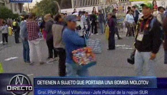 Alianza Lima vs Sporting Cristal: Detienen a hombre con bomba molotov