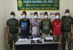 Huánuco: Secuestradores caen con armas de fuego y chaleco de la PNP
