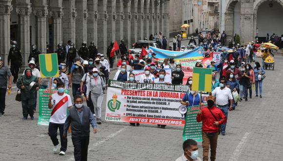 Los sindicatos de Arequipa apoyan paro de transportistas| Foto: Leonardo Cuito