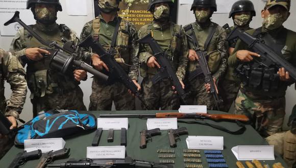 Vraem: Fuerzas del orden incautan armas de guerra tras enfrentarse a presuntos terroristas (Foto: Comando Conjunto de las Fuerzas Armadas)