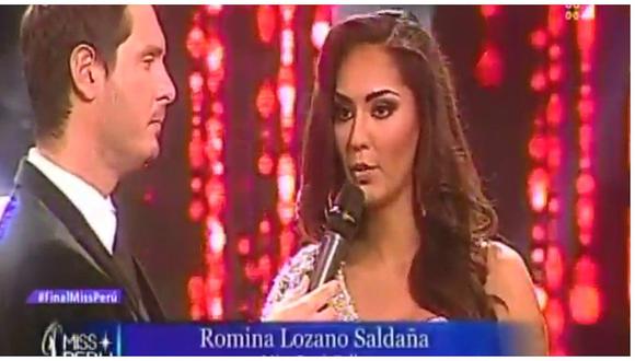 Romina Lozano: la respuesta sobre feminicidio que la llevó a ganar el Miss Perú (VIDEO)
