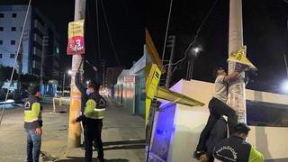 Retiran más de 200 avisos publicitarios de las calles de Chiclayo