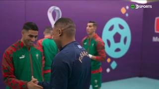 Mbappé y Hakimi, la amistad por encima de la rivalidad: el tierno saludo antes de la semifinal (VIDEO)