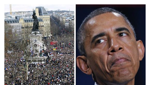 Barack Obama criticado por no asistir a la marcha contra el extremismo en París
