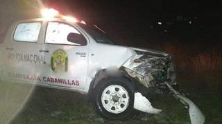 Tres policías resultaron heridos tras choque frontal de vehículos en la vía Juliaca-Arequipa