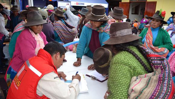 Más 3 mil familias huancavelicanas fueron afiliados al Programa Juntos durante el 2017