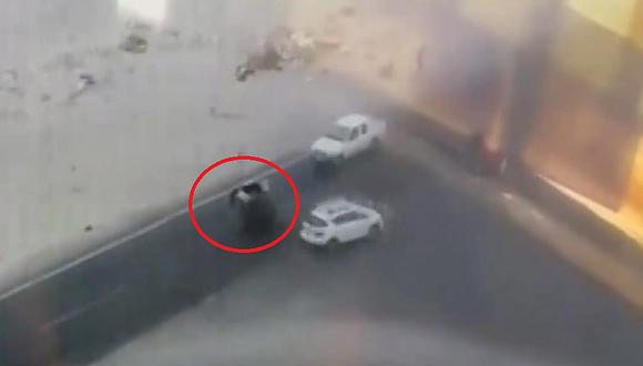 Áncash: dos vehículos embisten a mototaxi por imprudencia (VIDEO)