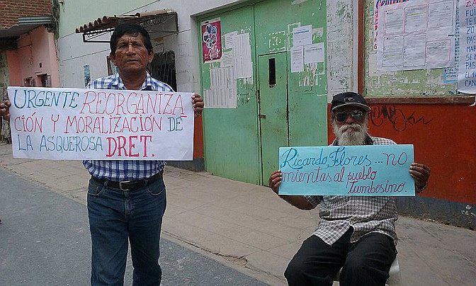 Tumbes: Profesores jubilados seguirán encadenados hasta que les paguen