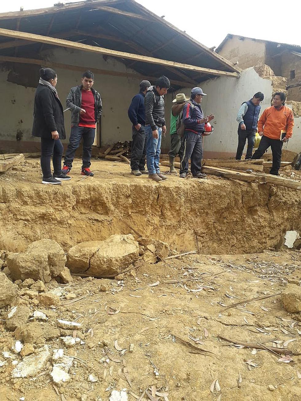 Falla geológica hunde toda una cuadra de un distrito de Huánuco (VIDEO y FOTOS)
