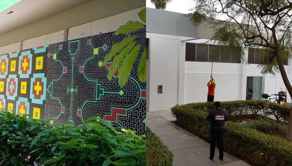 San Isidro: denuncian que borraron mural shipibo-konibo en residencial Santa Cruz (FOTOS)