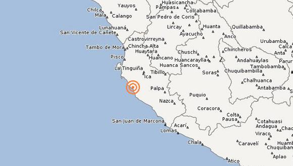 Nuevo sismo se registró en Ica