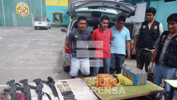 Capturan a 'narcos' de Monzón con armas y droga
