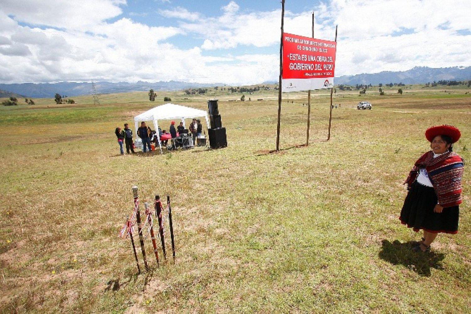 Gobierno recuperó terreno para el aeropuerto de Chinchero