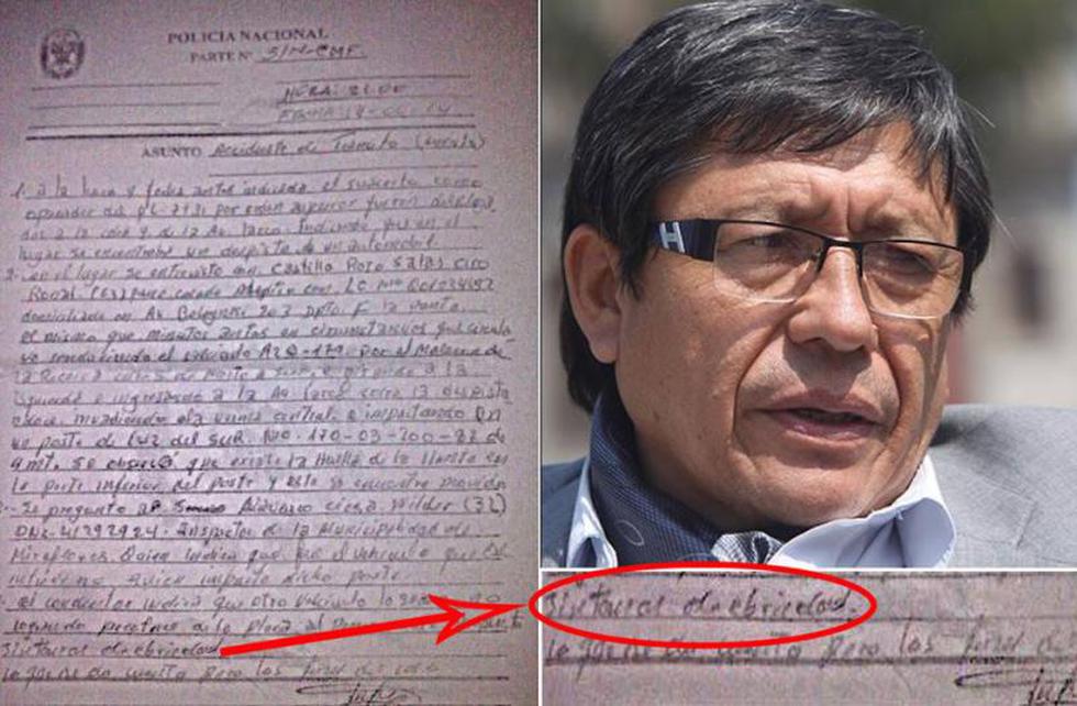 Parte policial: Padre de Ciro Castillo tenía síntomas de ebriedad tras accidente