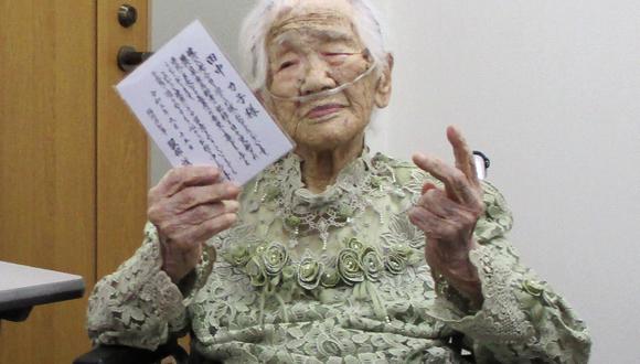 Kane Tanaka estaba reconocida desde 2019 por el Grupo de Investigación en Gerontología (GRG, en sus siglas en inglés) y el récord Guinness como la mujer y persona de más edad del mundo. (Foto: Fukuoka Prefectural Government / AFP)