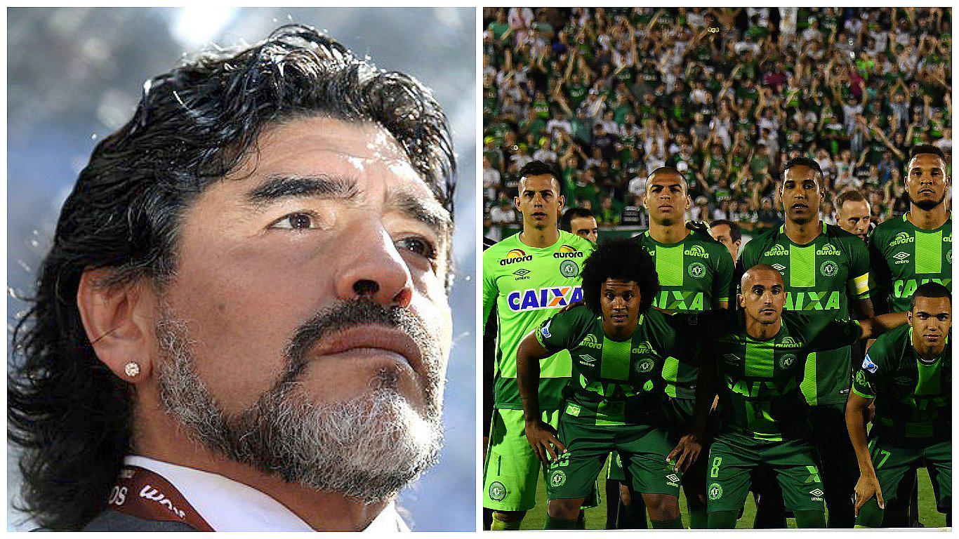 ​Diego Maradona: "Desde hoy soy hincha del Chapecoense"