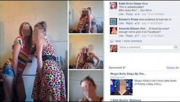 Mujer cuelga 'selfie' en Facebook y la arrestan