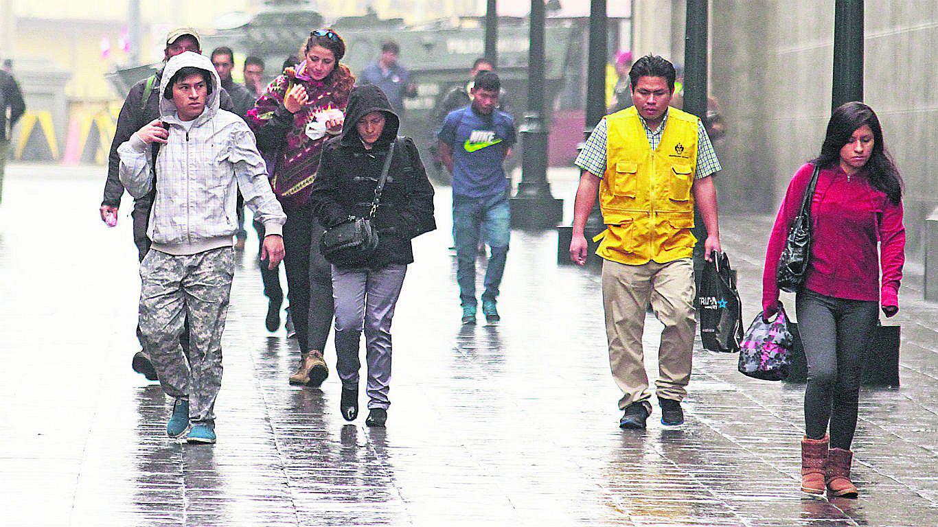 Habrá llovizna persistente hasta el próximo sábado