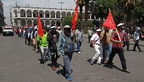 ​Obreros de Construcción Civil protestan para exigir la reactivación del empleo 