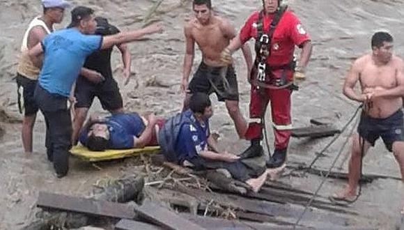 Vraem: Puente se cae y genera un muerto, seis heridos y desaparecidos (VIDEO)